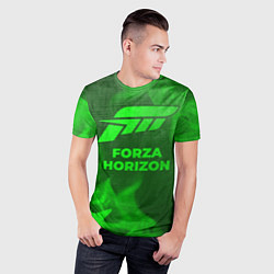 Футболка спортивная мужская Forza Horizon - green gradient, цвет: 3D-принт — фото 2