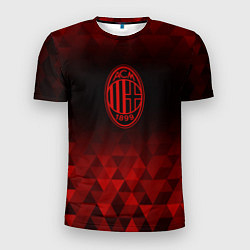 Футболка спортивная мужская AC Milan red poly, цвет: 3D-принт