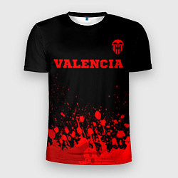 Мужская спорт-футболка Valencia - red gradient посередине