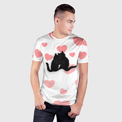 Футболка спортивная мужская Любовные объятия, цвет: 3D-принт — фото 2