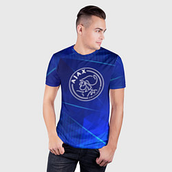 Футболка спортивная мужская Ajax blue poly, цвет: 3D-принт — фото 2