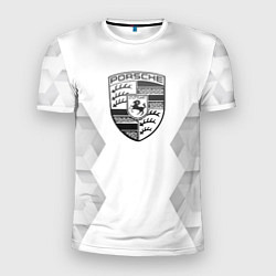 Мужская спорт-футболка Porsche white poly