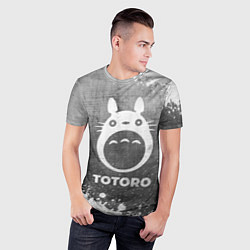 Футболка спортивная мужская Totoro - grey gradient, цвет: 3D-принт — фото 2