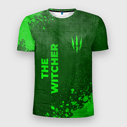 Футболка спортивная мужская The Witcher - green gradient вертикально, цвет: 3D-принт