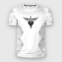 Футболка спортивная мужская Bon Jovi white poly, цвет: 3D-принт