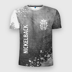 Футболка спортивная мужская Nickelback - grey gradient вертикально, цвет: 3D-принт