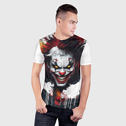 Футболка спортивная мужская Голова Джокера бело-черный стиль, цвет: 3D-принт — фото 2