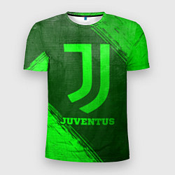 Мужская спорт-футболка Juventus - green gradient