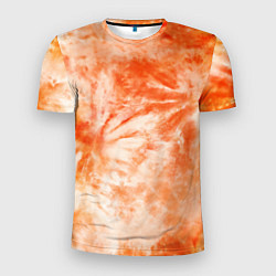 Футболка спортивная мужская Оранжевый тай-дай пятна, цвет: 3D-принт