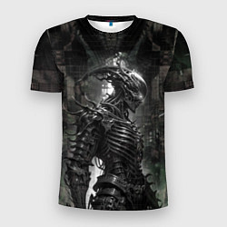 Футболка спортивная мужская Андроподобный демонический скелет, цвет: 3D-принт