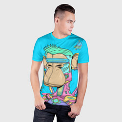 Футболка спортивная мужская NFT cyber ape UFO, цвет: 3D-принт — фото 2