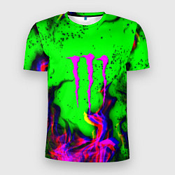 Футболка спортивная мужская Monster Energy flame, цвет: 3D-принт