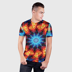 Футболка спортивная мужская Фрактальная узорная абстракция, цвет: 3D-принт — фото 2