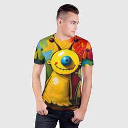 Футболка спортивная мужская Арт с человечками, цвет: 3D-принт — фото 2