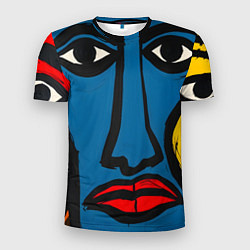 Футболка спортивная мужская Арт с лицами, цвет: 3D-принт