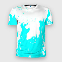Футболка спортивная мужская Голубой огонь текстура, цвет: 3D-принт