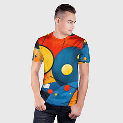 Футболка спортивная мужская Динамичный красочный паттерн, цвет: 3D-принт — фото 2