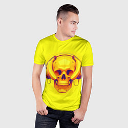 Футболка спортивная мужская Yellow bananas skull - cyberpunk, цвет: 3D-принт — фото 2