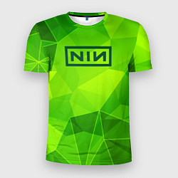 Мужская спорт-футболка Nine Inch Nails green poly