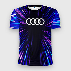 Футболка спортивная мужская Audi neon energy, цвет: 3D-принт