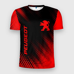 Футболка спортивная мужская Peugeot - red gradient вертикально, цвет: 3D-принт