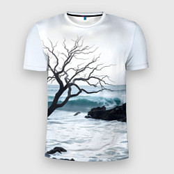 Футболка спортивная мужская Дерево в море, цвет: 3D-принт