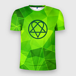 Футболка спортивная мужская HIM green poly, цвет: 3D-принт