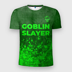 Мужская спорт-футболка Goblin Slayer - green gradient посередине