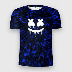 Мужская спорт-футболка Marshmello blue energy