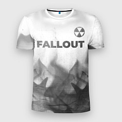 Футболка спортивная мужская Fallout - white gradient посередине, цвет: 3D-принт