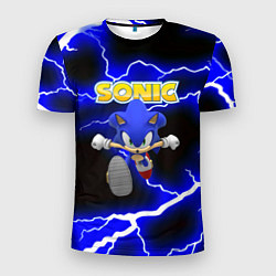 Футболка спортивная мужская Sonic storm electro, цвет: 3D-принт