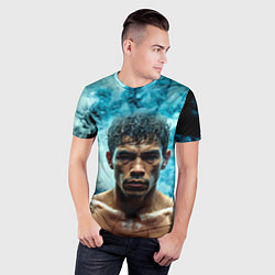 Футболка спортивная мужская Артуро Гатти в дыму, цвет: 3D-принт — фото 2