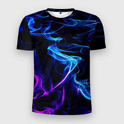 Футболка спортивная мужская Color blue pink, цвет: 3D-принт