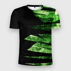 Мужская спорт-футболка Color green black