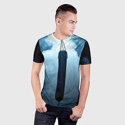 Футболка спортивная мужская Боксерская груша в дыму, цвет: 3D-принт — фото 2