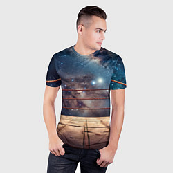 Футболка спортивная мужская Космический ринг, цвет: 3D-принт — фото 2