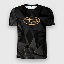 Футболка спортивная мужская Subaru golden poly, цвет: 3D-принт