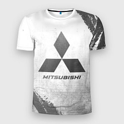 Футболка спортивная мужская Mitsubishi - white gradient, цвет: 3D-принт
