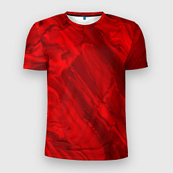 Футболка спортивная мужская Красный камень абстракция, цвет: 3D-принт