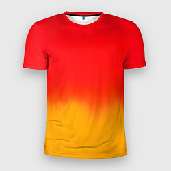 Футболка спортивная мужская Абстракция с красным и желтым, цвет: 3D-принт
