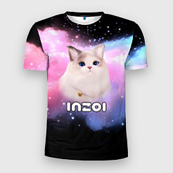 Мужская спорт-футболка Inzoi логотип и кошечка на облаке