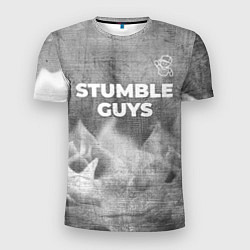 Футболка спортивная мужская Stumble Guys - grey gradient посередине, цвет: 3D-принт