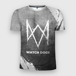 Мужская спорт-футболка Watch Dogs - grey gradient