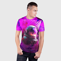 Футболка спортивная мужская Космонавт красочный, цвет: 3D-принт — фото 2