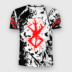 Футболка спортивная мужская Берсерк маска брызги, цвет: 3D-принт