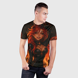 Футболка спортивная мужская Горячая пиро архонт Мавуика - Genshin Impact, цвет: 3D-принт — фото 2