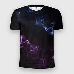 Футболка спортивная мужская Color black blue pink, цвет: 3D-принт