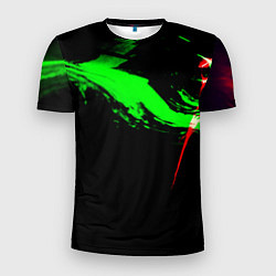 Мужская спорт-футболка Color black green red