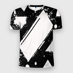 Футболка спортивная мужская Color black white, цвет: 3D-принт