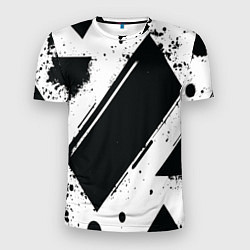 Футболка спортивная мужская Color black white, цвет: 3D-принт